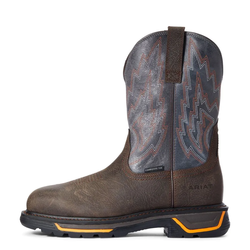 'Ariat' Men's 11" Western Big Rig EH Comp Toe - Iron Coffee / Slate