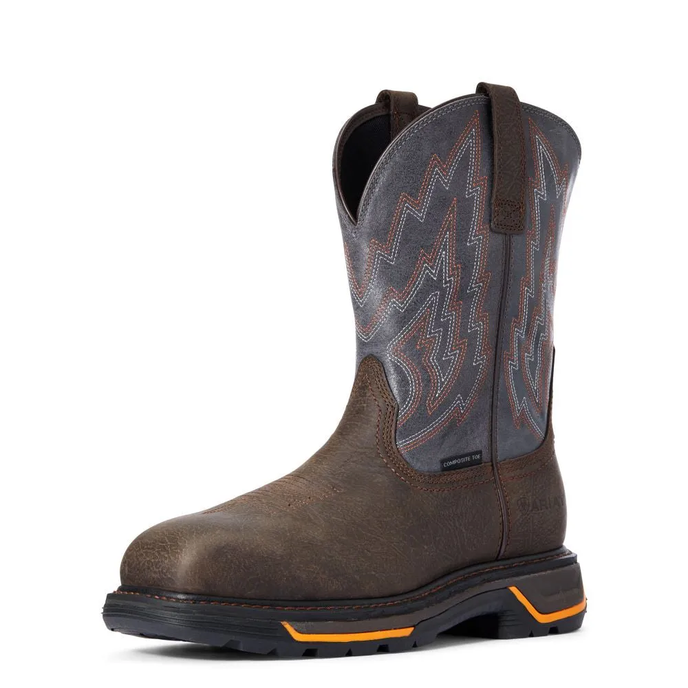 'Ariat' Men's 11" Western Big Rig EH Comp Toe - Iron Coffee / Slate