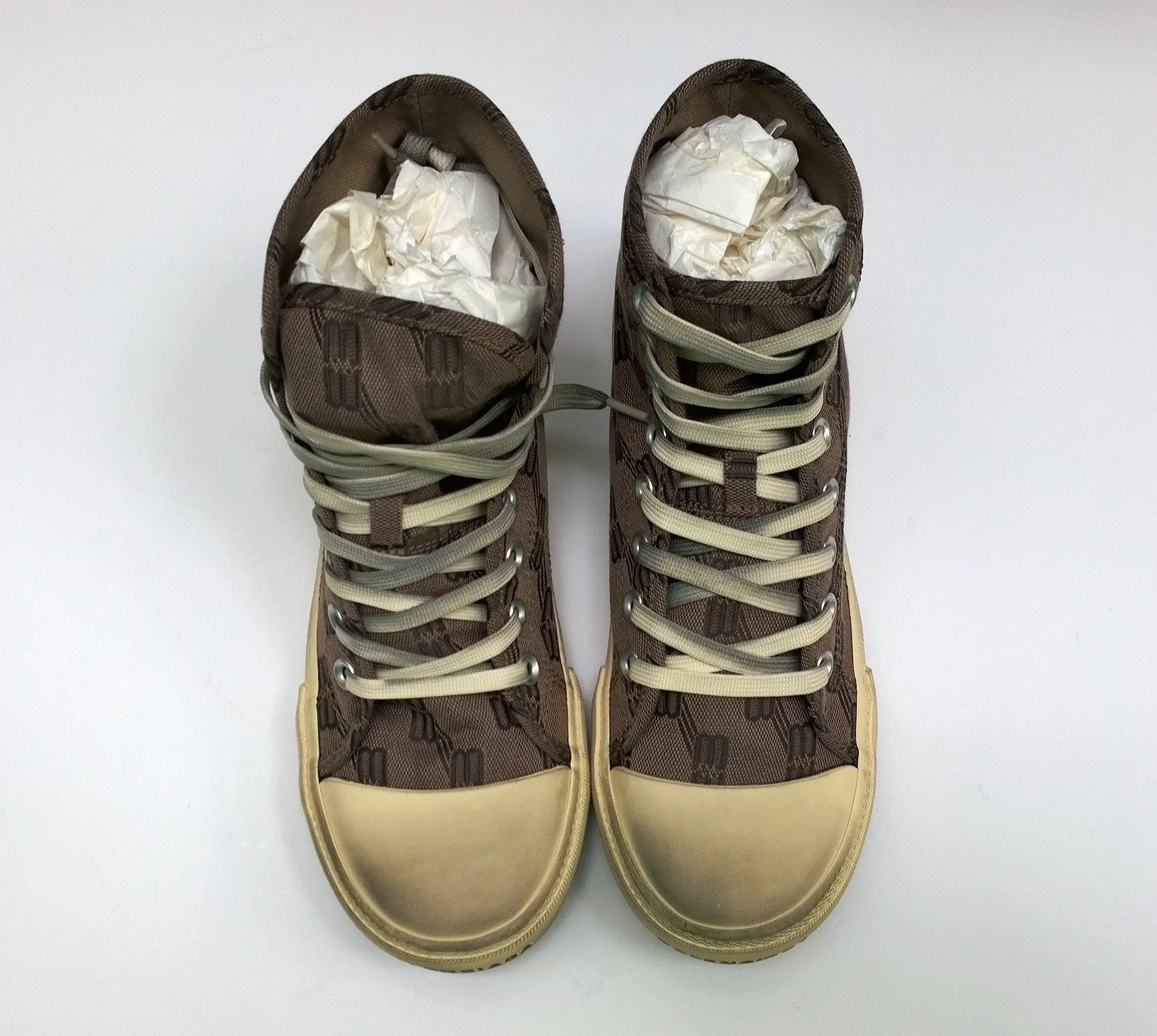 Balenciaga Paris BB Monogram Canvas High Top Sneakers