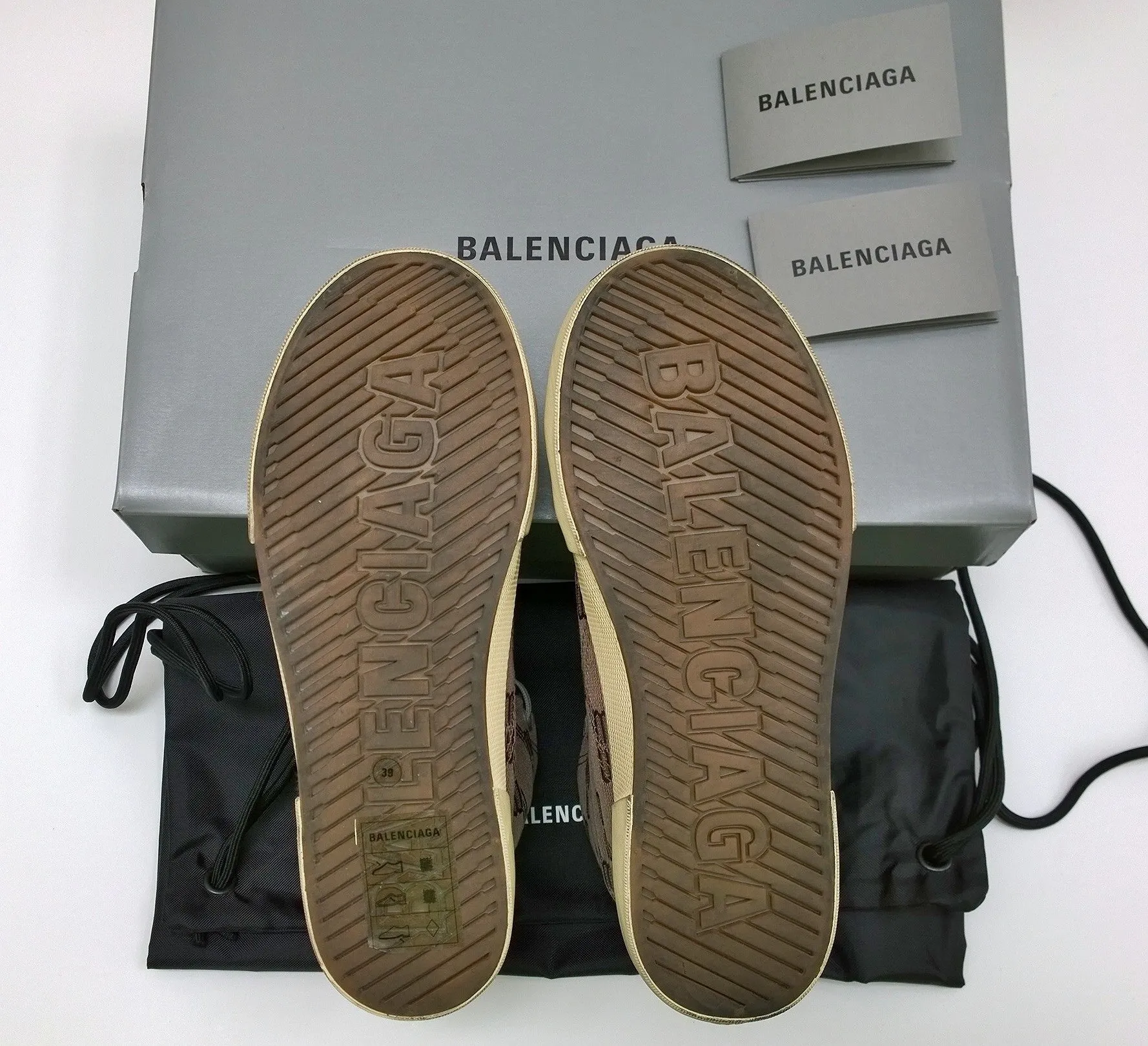 Balenciaga Paris BB Monogram Canvas High Top Sneakers