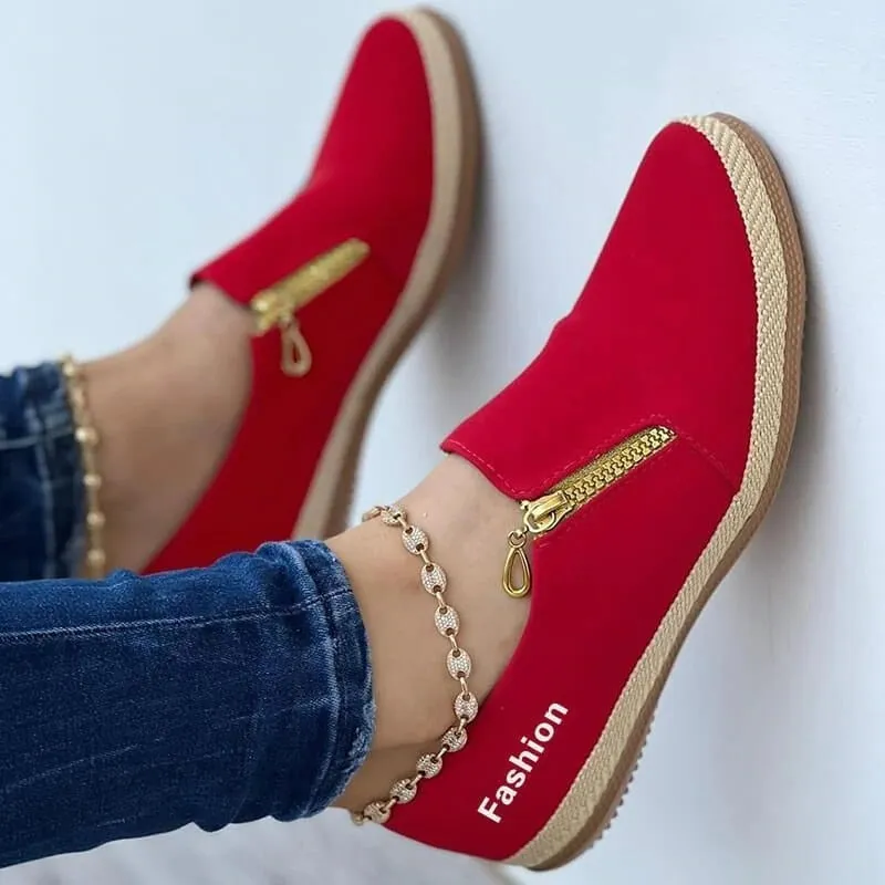 Classic Casual zip Pump Canva Shoes