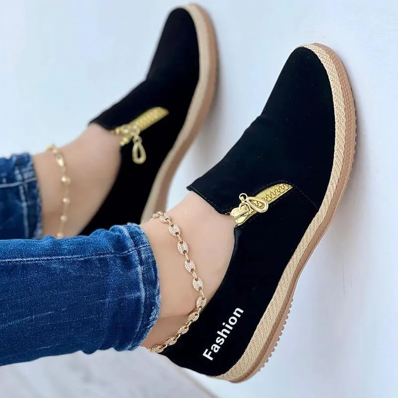 Classic Casual zip Pump Canva Shoes