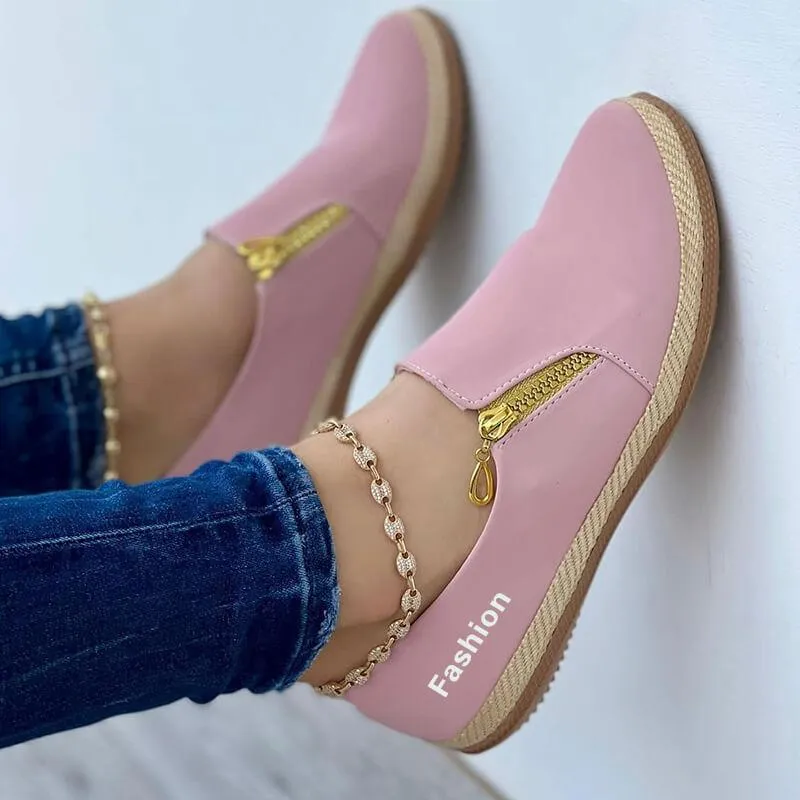 Classic Casual zip Pump Canva Shoes