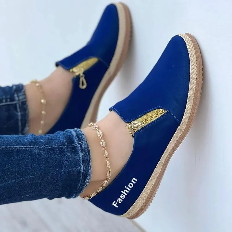 Classic Casual zip Pump Canva Shoes