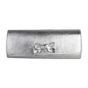 Emis Ladies Leather Clutch Bag - T20 7705 - Silver