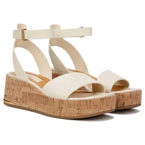 Franco Sarto Women's Terry Cork Platform Sandals, White