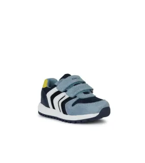 Geox Infant Boys Lightweight Leather Suede Mesh Casual Trainer Alben - B453CA