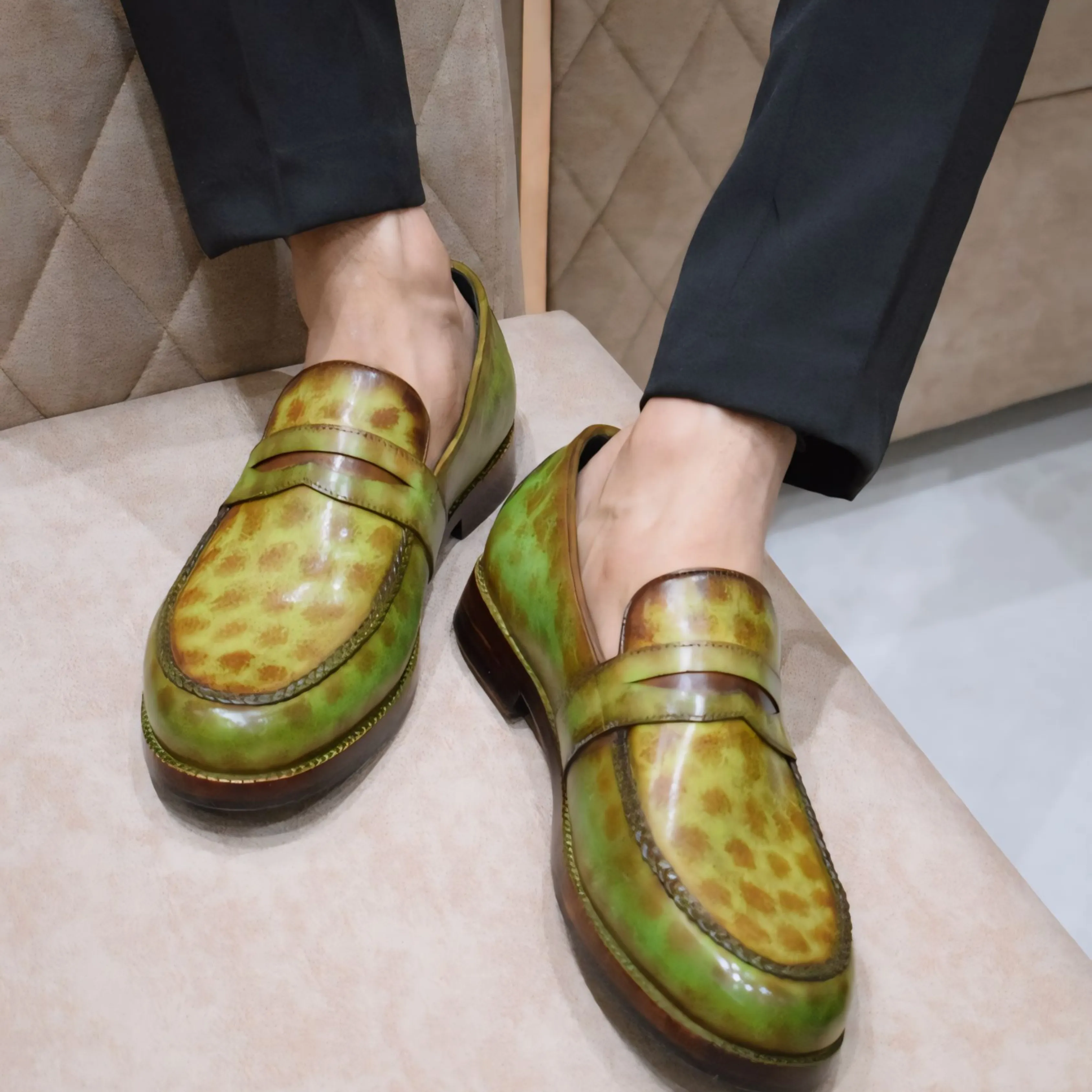 Penny Loafers - Green