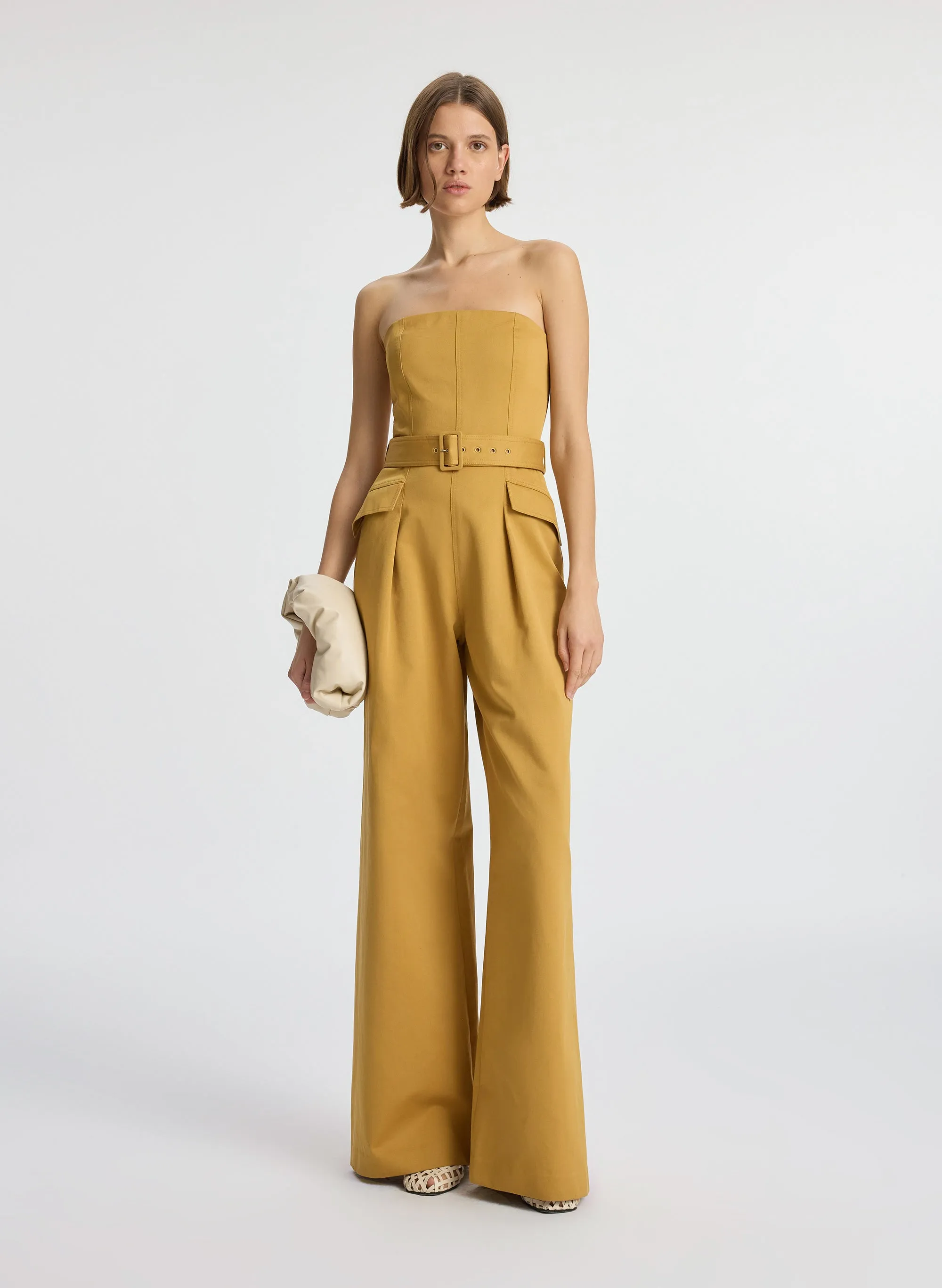 Presley Strapless Cotton Jumpsuit