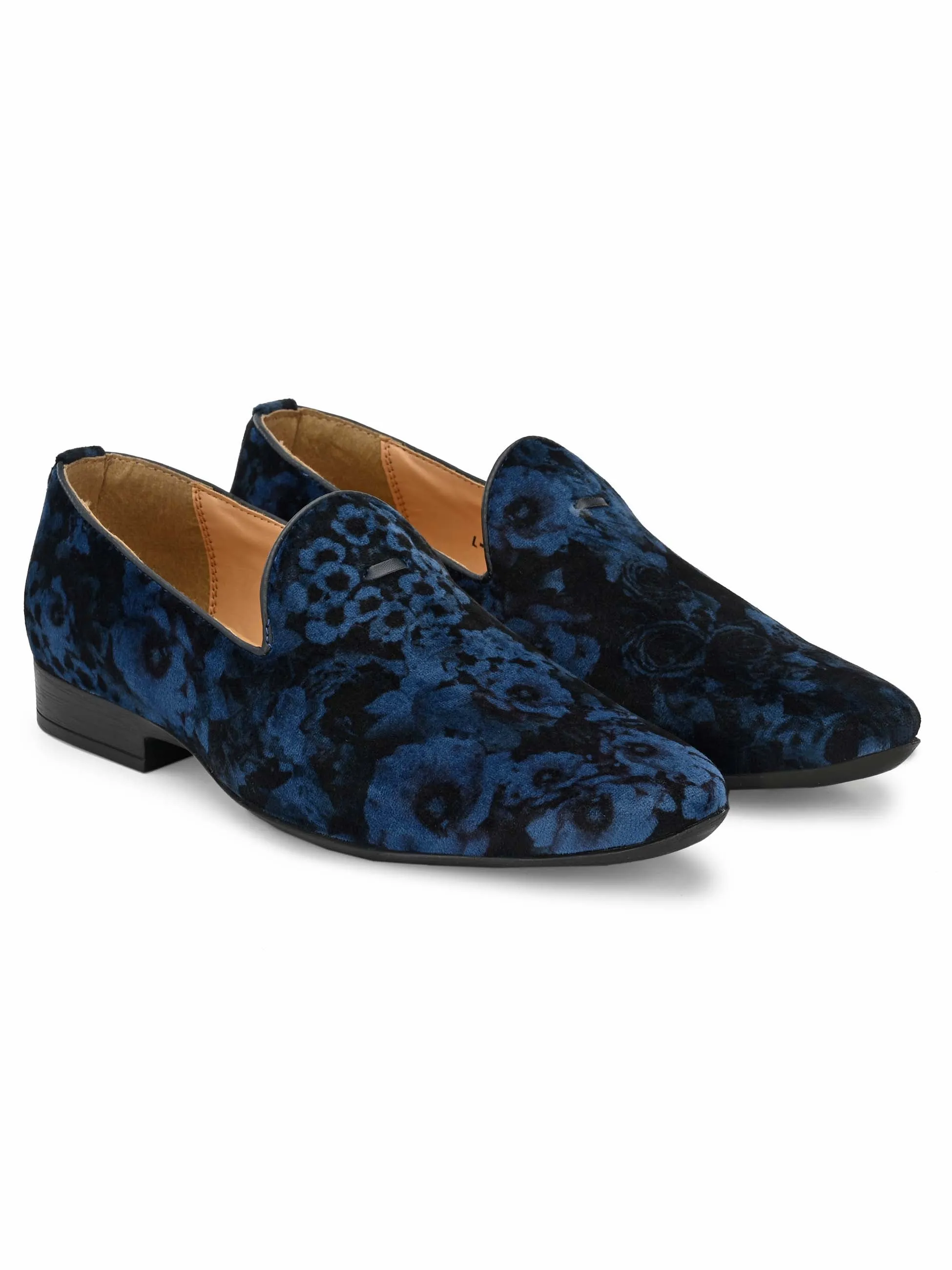 Royal Blue Flora Loafers