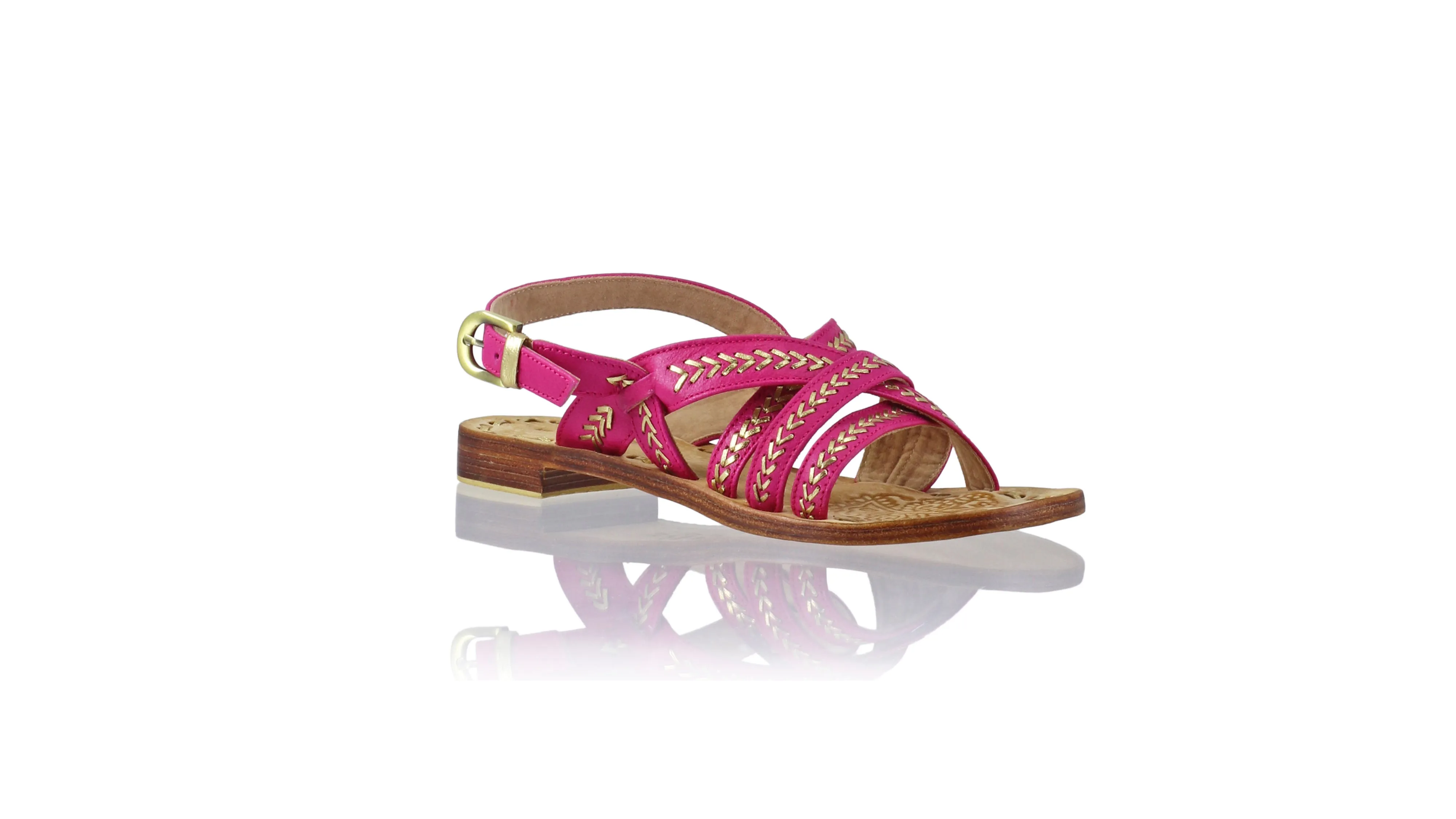 Tiwi 20mm Flat - Fuschia & Gold